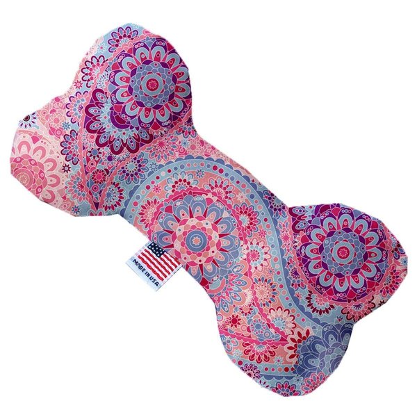Mirage Pet Products Pink Bohemian Canvas Bone Dog Toy 6 in. 1132-CTYBN6